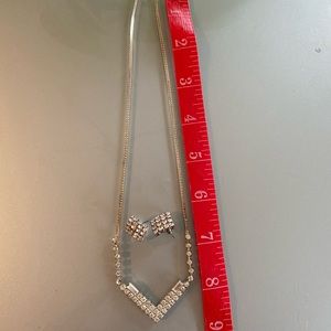 Costume bling necklace and earrings